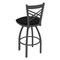 Holland Bar Stool Co 25" Swivel Counter Stool, Pewter Finish, Black Vinyl Seat 82025PWBlkVinyl - alternate 2